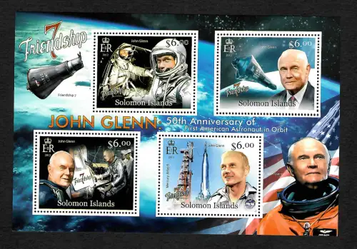 Solomon Inseln 2012: 50th Anniversary of First American Astronaut in Orbit, **