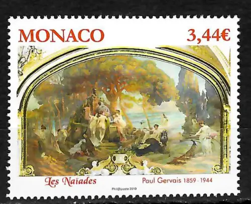 Monaco 2019: Les Naiades, Paul Gervais, Akt in der Kunst, postfrisch