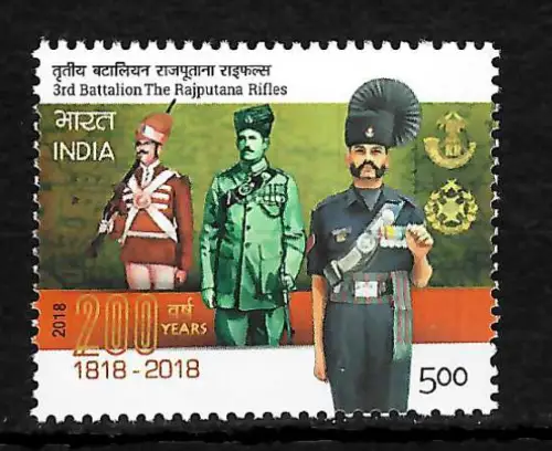 Indien 2018: 3rd Battalion The Rajputana Rifles, mnh