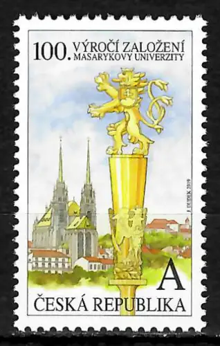 Tschechische Republik 2019: 100. Jahrestag der Masaryk Universität postfrisch