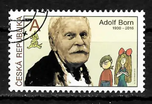 Tschechische Republik 2019: Adolf Born, Briefmarkengestaltung, gestempelt