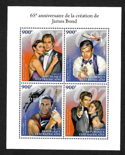 Zentralafrika 2018: James Bond Roger Moore,Sean Connery,Pierce Brosnan,T. Dalton