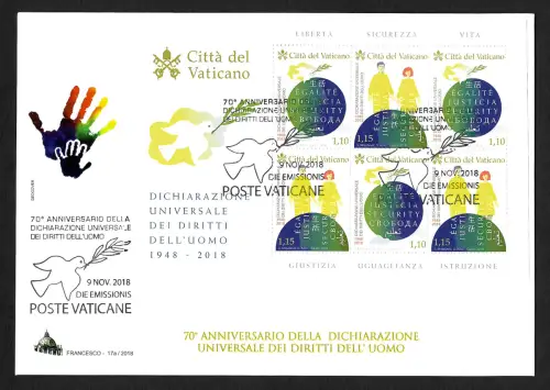 Vatikan 2018: Erklärung der allgemeinen Menschenrechte, human rights, FDC