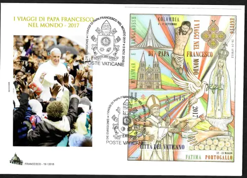 Vatikan 2018: Pastoralreisen von Papst Franziskus, FDC
