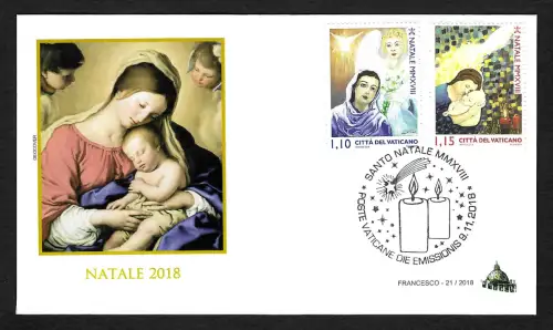 Vatikan 2018: Weihnachten, Natale, Christmas 2018, FDC