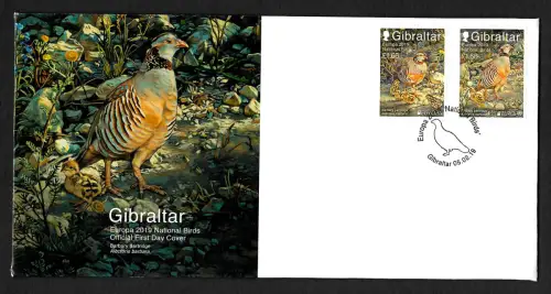 Gibraltar 2019: EUROPA: National Birds, FDC