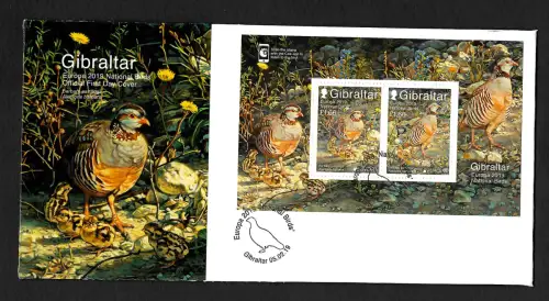 Gibraltar 2019: EUROPA: National Birds, Block FDC