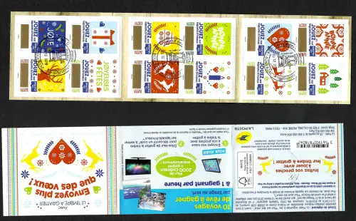 Frankreich 2018: Markenheftechen: Joyeuses Fetes, Weihnachts- und Neujahrsgrüße