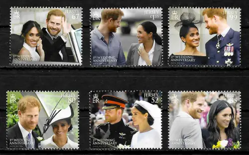 Jersey 2019: 1st Wedding Anniversary Prinz Harry und Meghan Markle, mnh