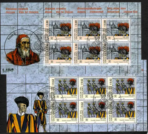 Vatikan 2005: Die Schweizer Garde - 2x Kleinbogen Block, gestempelt