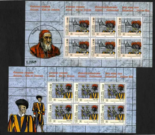 Vatikan 2005: Die Schweizer Garde - 2x Kleinbogen Block, postfrisch