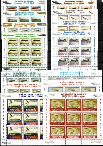 Bund Bordsiegelmarke: Sammlung 2000-2020, Kleinbogen komplett im Eckrand selten