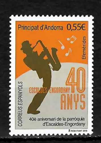 Andorra spanisch 2018: Escaldes-Engordany - 40 Jahre, postfrisch