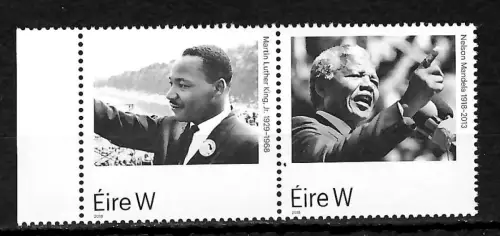 Irland 2018: Martin Luther King, Nelson Mandela, Persönlichkeiten, postfrisch