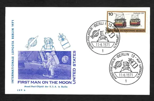 Berlin 1971: First man on the moon, LUPOSTA, Ausstellungsbeleg