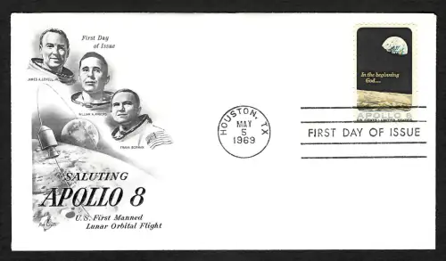 USA: Saluting Apollo 8, Houston, TX, 5.5.1969, #981, FDC