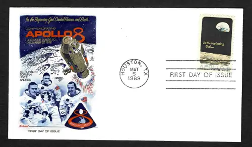 USA: Commemorating Apollo 8, Houston, TX, 5.5.1969, #981, FDC