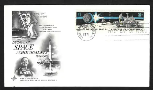 USA 1971: Decade of Space Achievements, FDC, #1045-1047