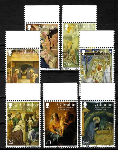 Gibraltar 2018: Weihnachten: Geburt und Anbetung von Jesus Christus, gestempelt