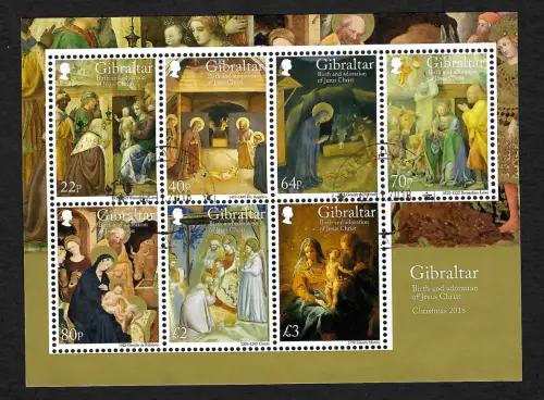 Gibraltar 2018: Weihnachten: Geburt und Anbetung von Jesus Christus, Block