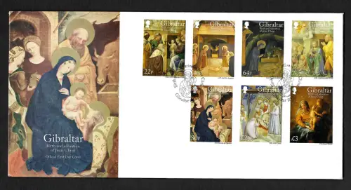 Gibraltar 2018: Weihnachten: Geburt und Anbetung von Jesus Christus, FDC