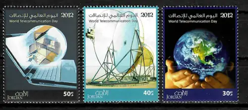 Jordanien 2012: World Telecommunication Day, #2168-2170 postfrisch