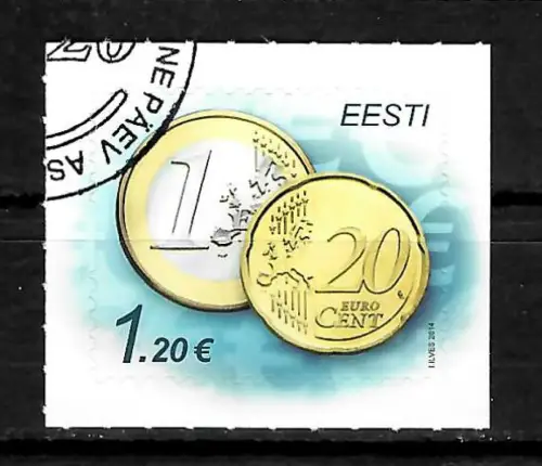 Estland 2014: EURO Münzen, gestempelt