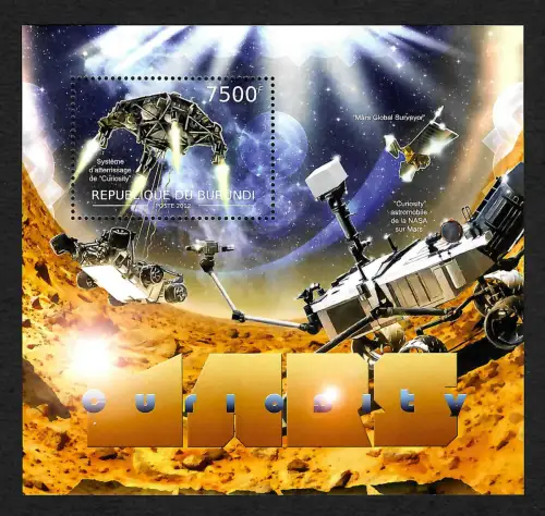 Burundi 2012: Mars, Curiosity astromobile de la NASA, postfrisch