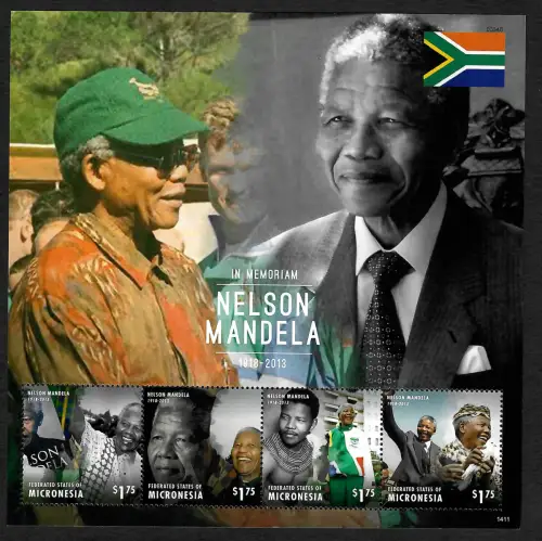 Mikronesien 2013: Nelson Mandela, In Memoriam, bloc mnh