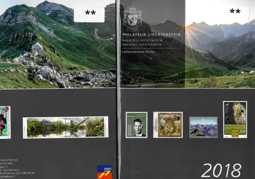 Liechtenstein: Jahreszusammenstellung 2018, Marken postfrisch