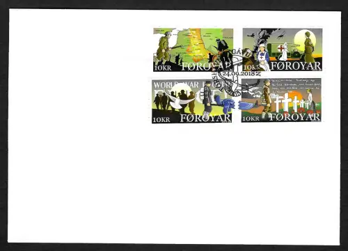 Farör 2018: Ende des I. Weltkrieges, Gräber, Rotes Kreuz, FDC