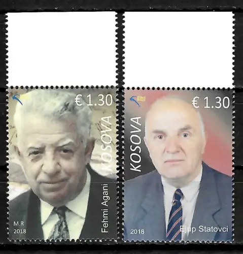 Kosovo 2018: Ejup Statovci, Fehmi Agani, postfrisch