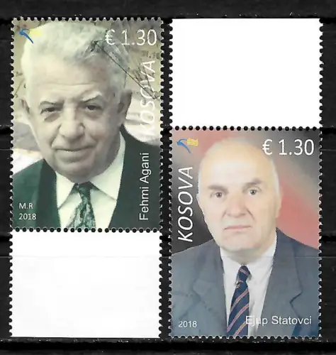 Kosovo 2018: Ejup Statovci, Fehmi Agani, gestempelt