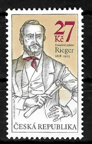Tschechische Republik 2013: Frantisek Ladislav Rieger, postfrisch