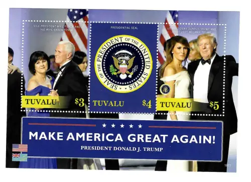 Tuvalu 2017: Make America Great Again, President Donald J.  Trump, mnh **