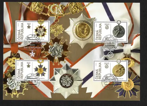 Tschechische Republik 2018: Orden und Medaillen, Block gestempelt
