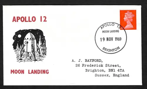 GB 1969: Apollo 12, Moon landing, Erinnerungsbeleg