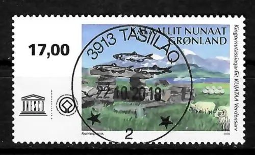 Grönland 2018: UNESCO Weltkulturerbe,  gestempelt