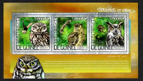 Guinea 2019: Eulen, postfrisch