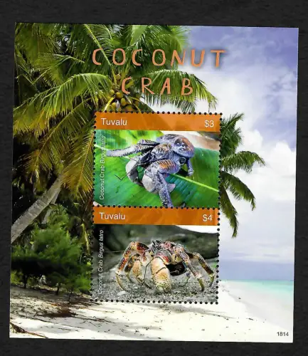 Tuvalu: Coconut Crab, Bloc mnh