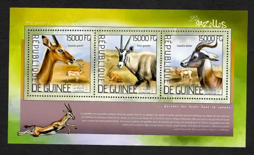 Guinea 2014: Tiere - Gazellen, Block postfrisch