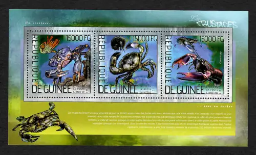 Guinea 2014: Tiere - Krabben, Hummer, Block postfrisch