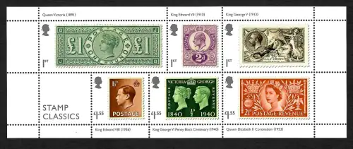 GB: Briefmarken Klassiker, postfrischer Block