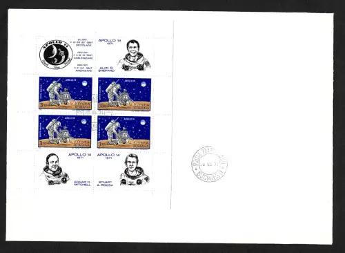 Rumänien 1971: Besatzung der Apollo 14, FDC