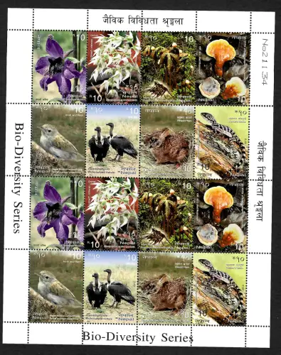Nepal 2012: Bio-Diversity Series, Flora und Fauna, postfrisch