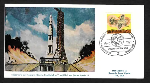 Berlin 1971: Start der Apollo 15 Hamburg Ausstellung Hermann-Oberth Gesellschaft