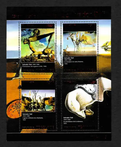 Togo: Salvador Dali, Block, postfrisch