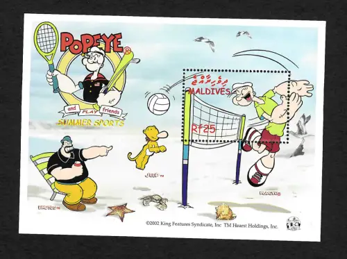 Malediven 2002: Popeye - Summer Sports, mnh, postfrisch