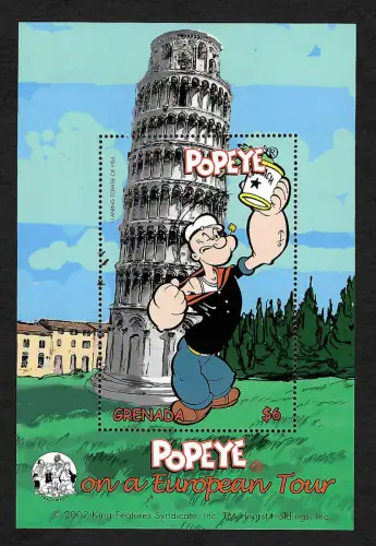 Grenada 2002: Popeye - leaning Tower of Pisa, postfrisch
