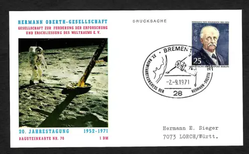 Berlin 1971: Bausteinkarte Nr. 70, Jahrestagung